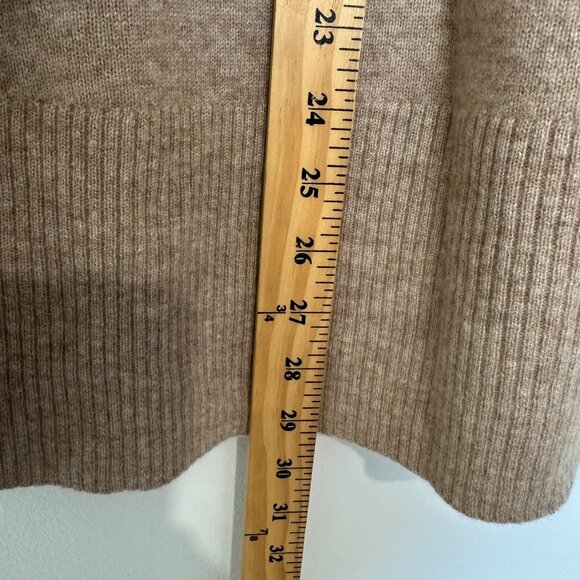Quince Mongolian Cashmere Cardigan Sweater Size M Oatmeal Tan Open Front - Picture 8 of 9